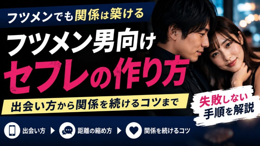 マチアプを使ったセフレの作り方！成功率を上げるプロフィール・会話術・デート攻略を徹底解説